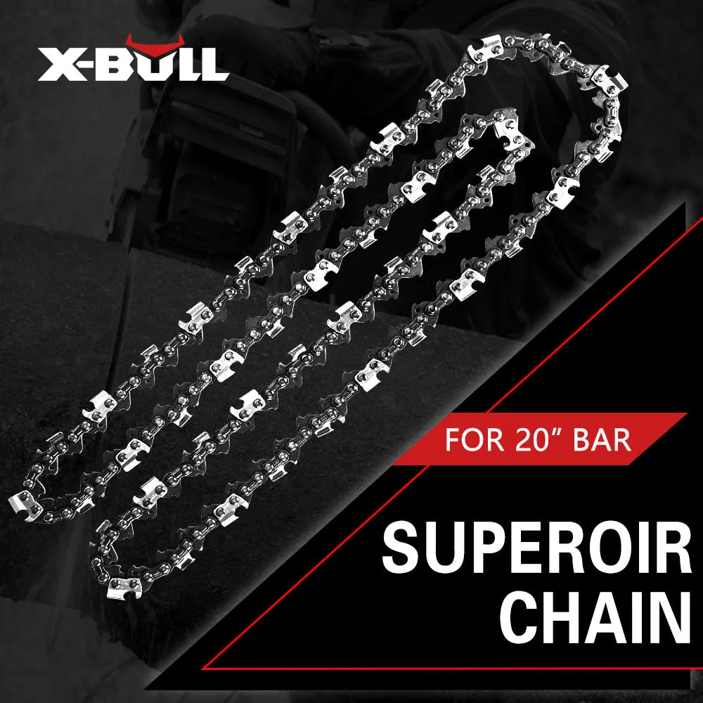 20'' Steel Chainsaw Bar & Chain, .325” Pitch 76 Links - X-BULL