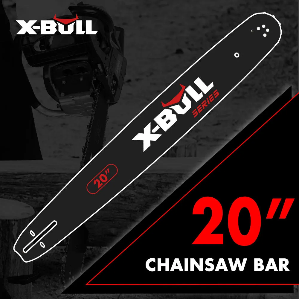 20'' Steel Chainsaw Bar & Chain, .325” Pitch 76 Links - X-BULL