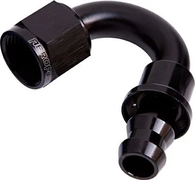 400 Series Push Lock 150° Hose End -6AN AF405-06BLK