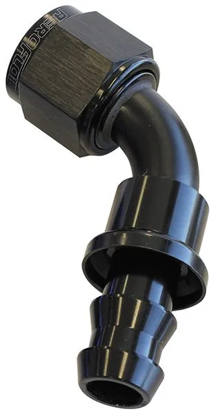 400 Series Push Lock 60° Hose End -8AN AF418-08BLK