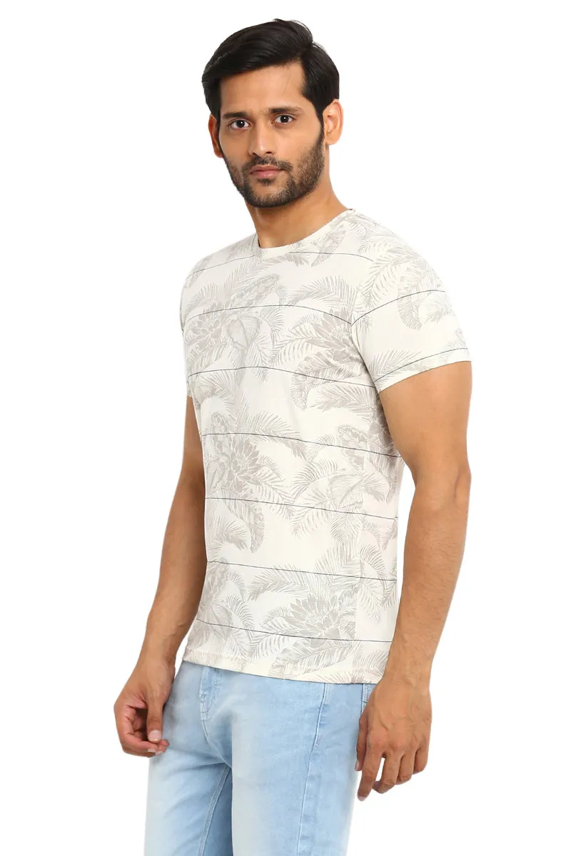 AXMANN Casual T-Shirt (Off White | Coffee Melange) Combo Pack