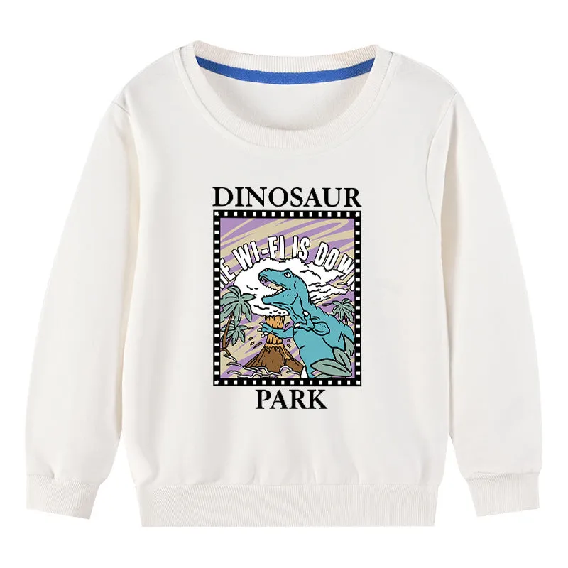 Baby Boy Cartoon Dinosaur Graphic Quality Pullover Hoodies by MyKids-USA™