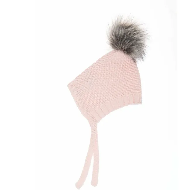 beba bean pom pom hat in pink