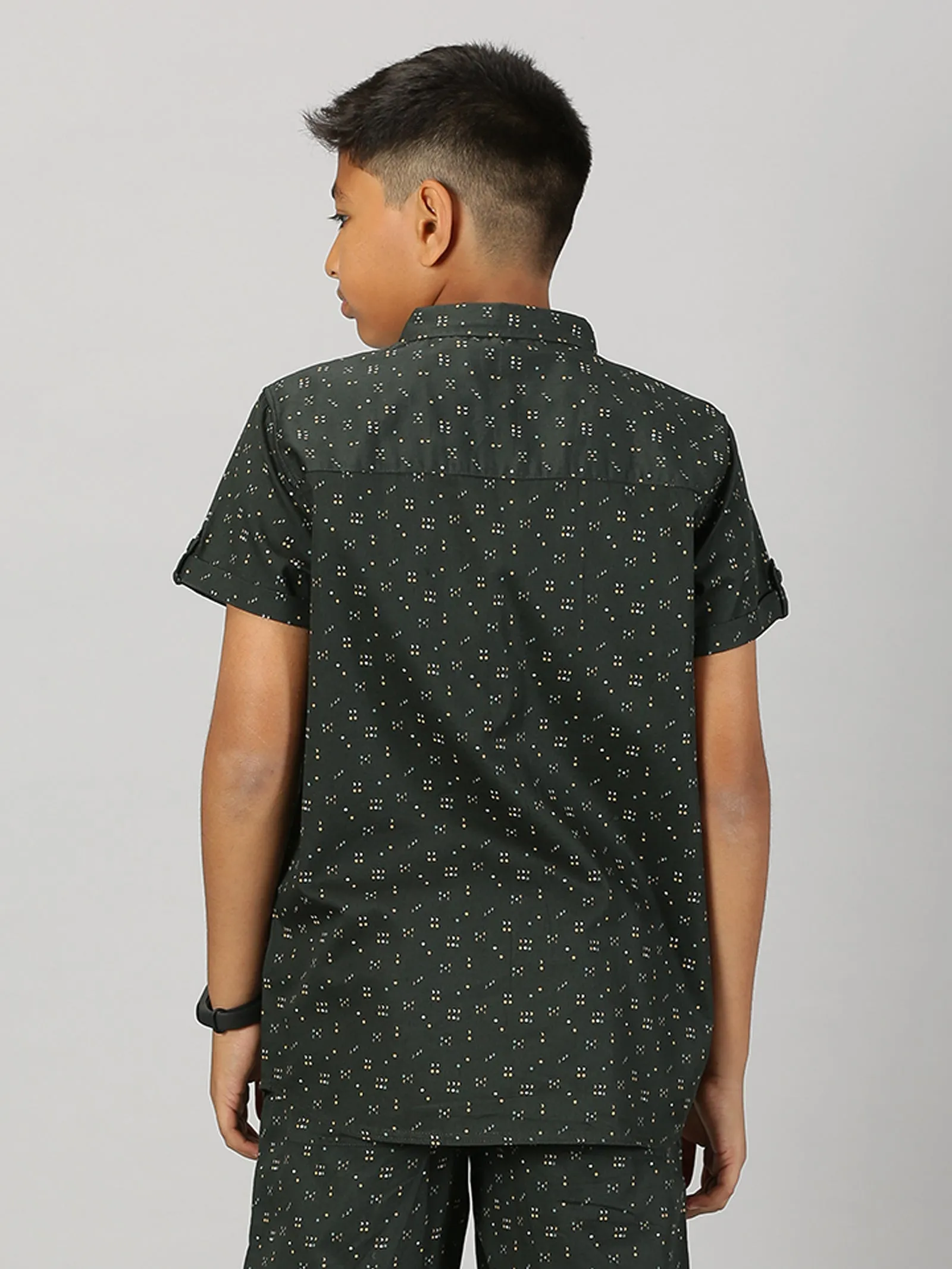 Boys AOP Half Sleeve Shirt