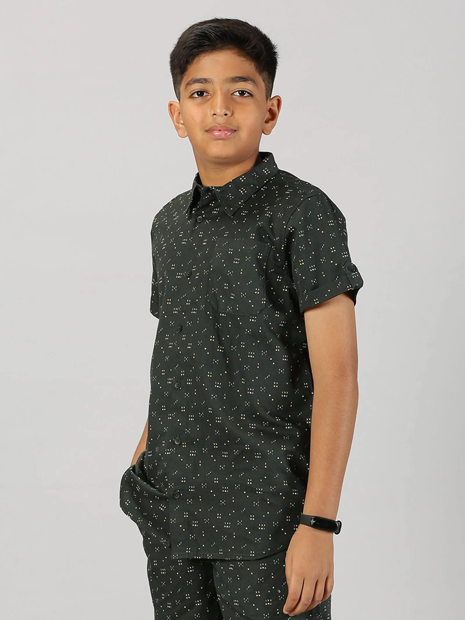 Boys AOP Half Sleeve Shirt