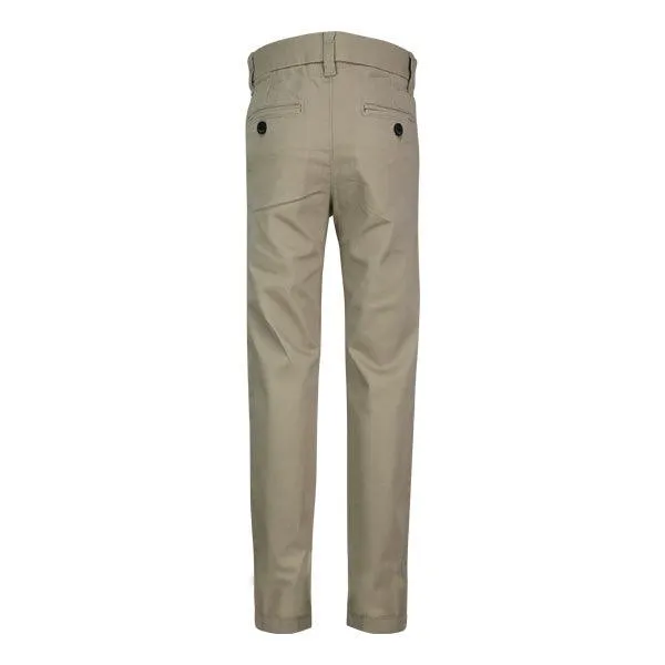 BOYS BEIGE BASIC TROUSERS