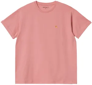 Carhartt WIP Womens Chase T Shirt Rothko Pink Gold