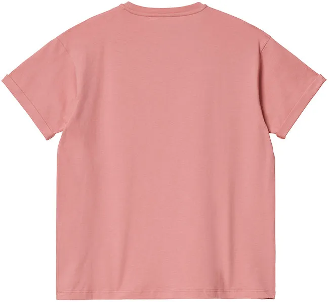 Carhartt WIP Womens Chase T Shirt Rothko Pink Gold