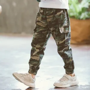 Children's Sports Military Camouflage Casual Trousers