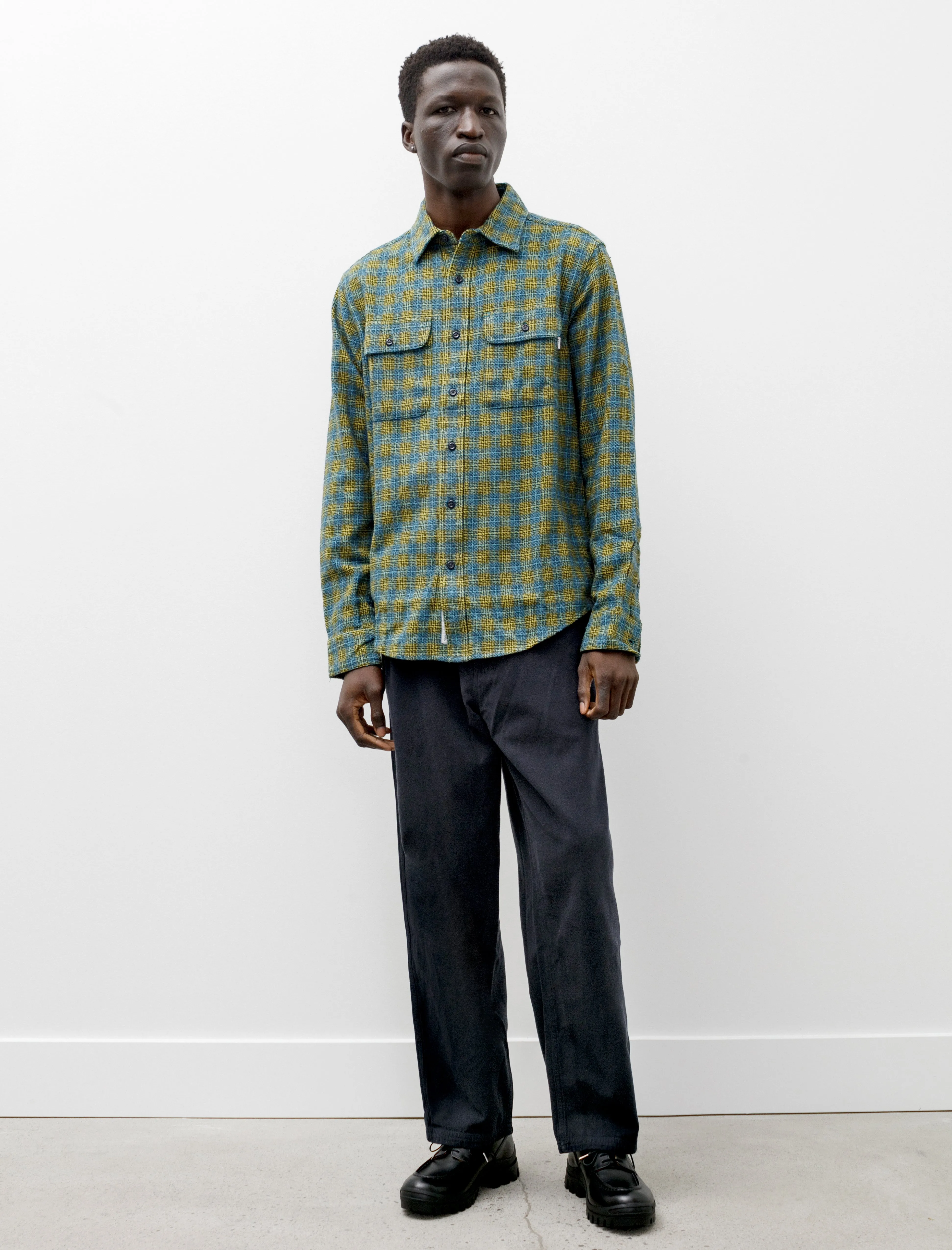 Classic Plaid Workshirt Aqua/Sulfur