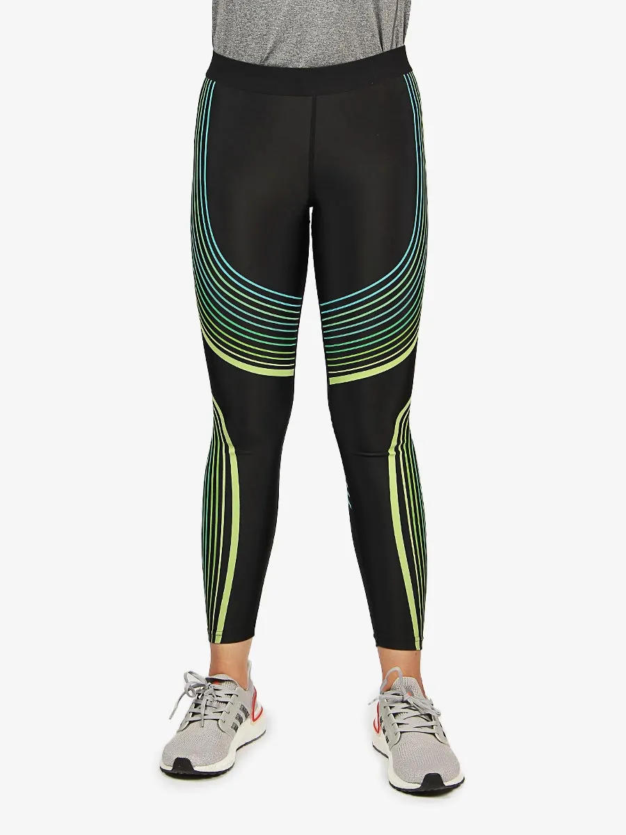 Compression Tights - 6602 - Green / Black