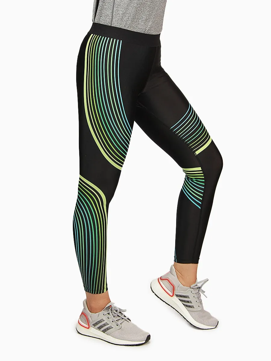 Compression Tights - 6602 - Green / Black