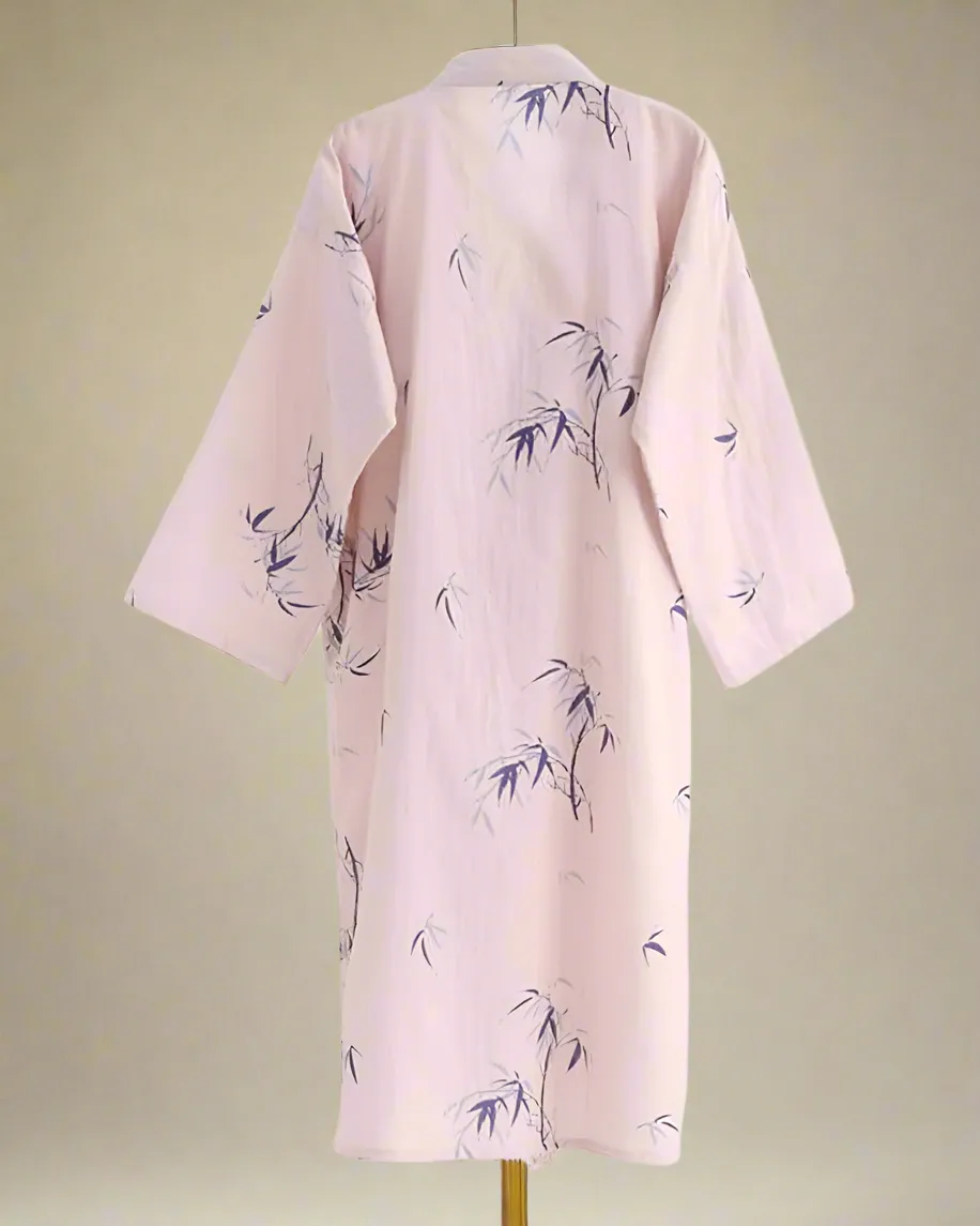 Cotton Japanese Robe with Print