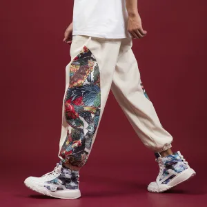 Cotton Pants - Colorful Animal Jungle Pattern