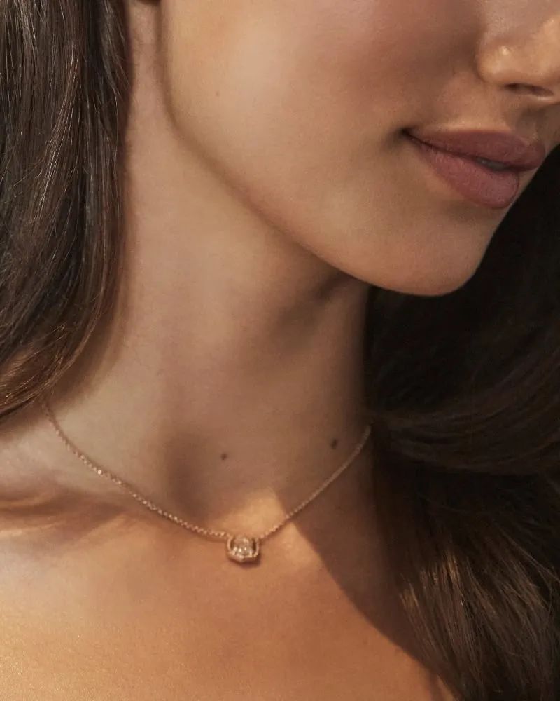 Davie Pendant Necklace Rose Gold - Rose Gold Drusy