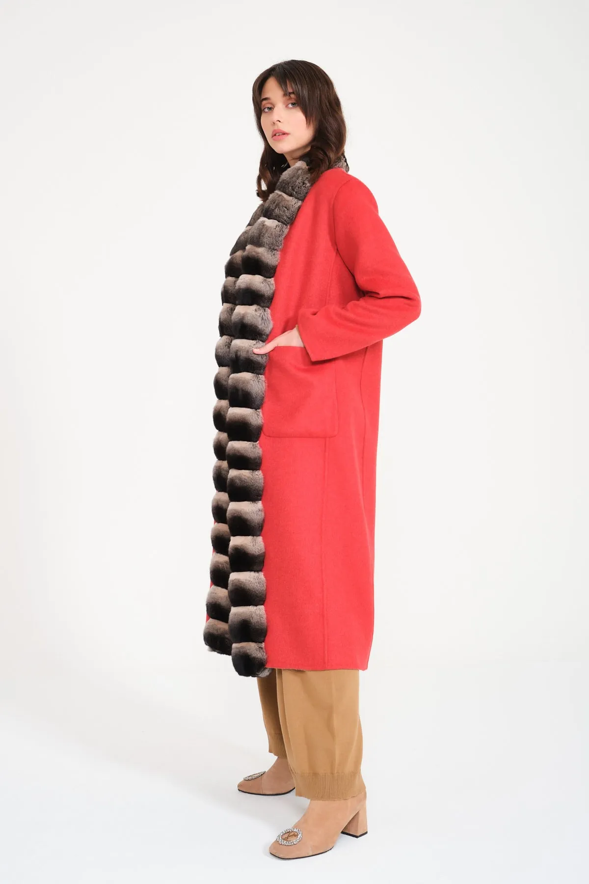 Double Face Long Cashmere and Wool Coat