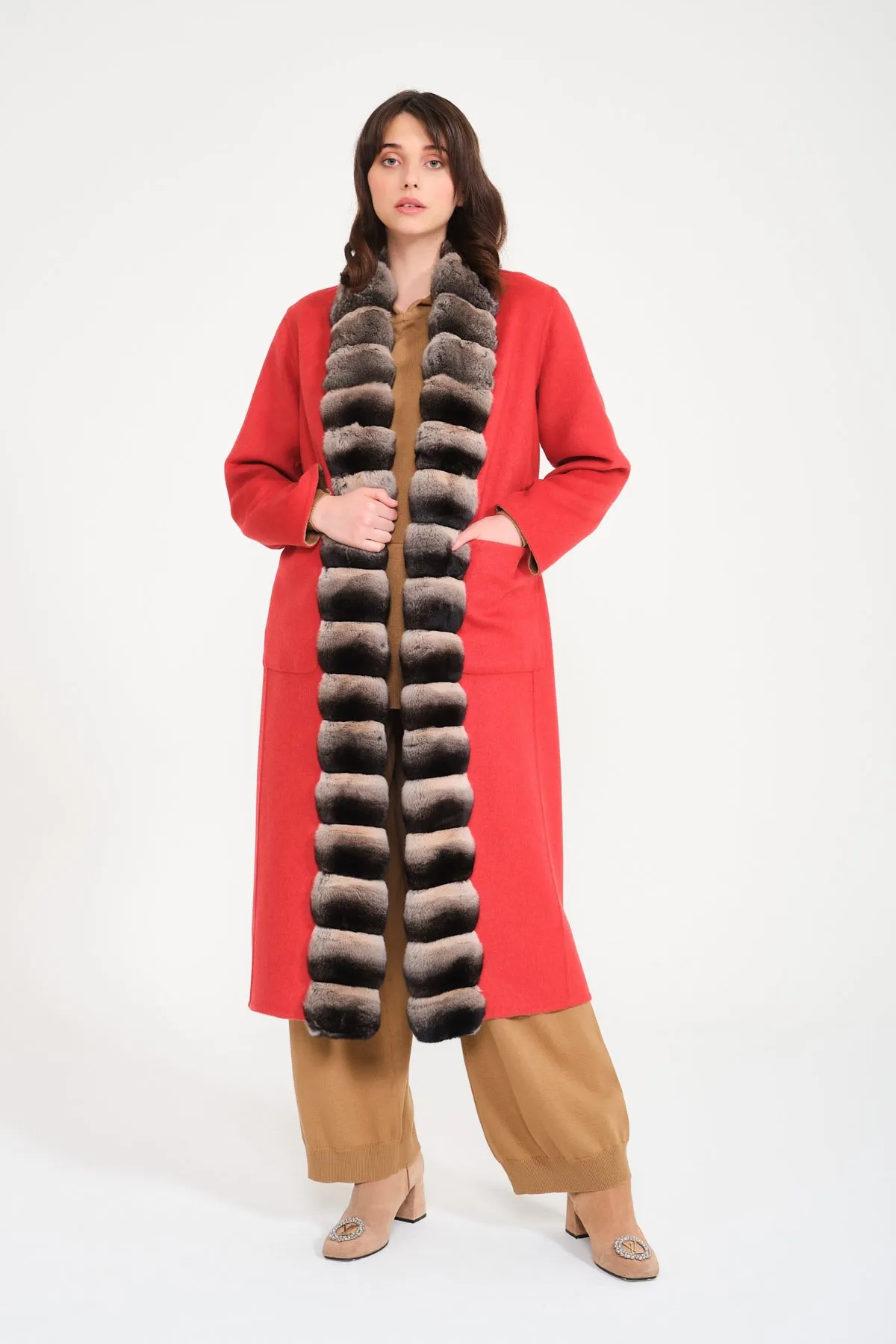 Double Face Long Cashmere and Wool Coat