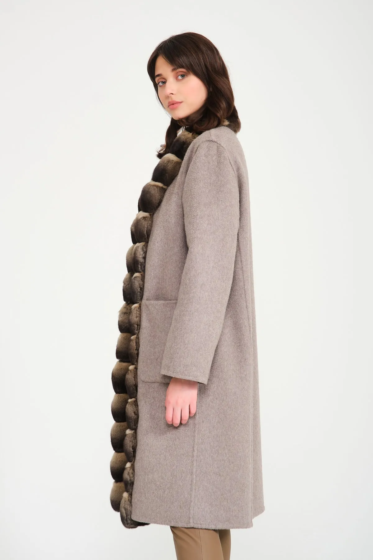 Double Face Long Cashmere and Wool Coat