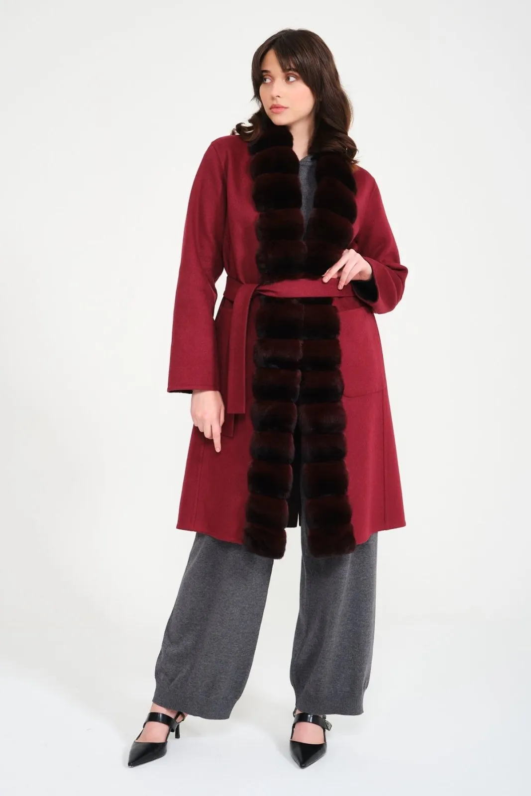 Double Face Long Cashmere and Wool Coat