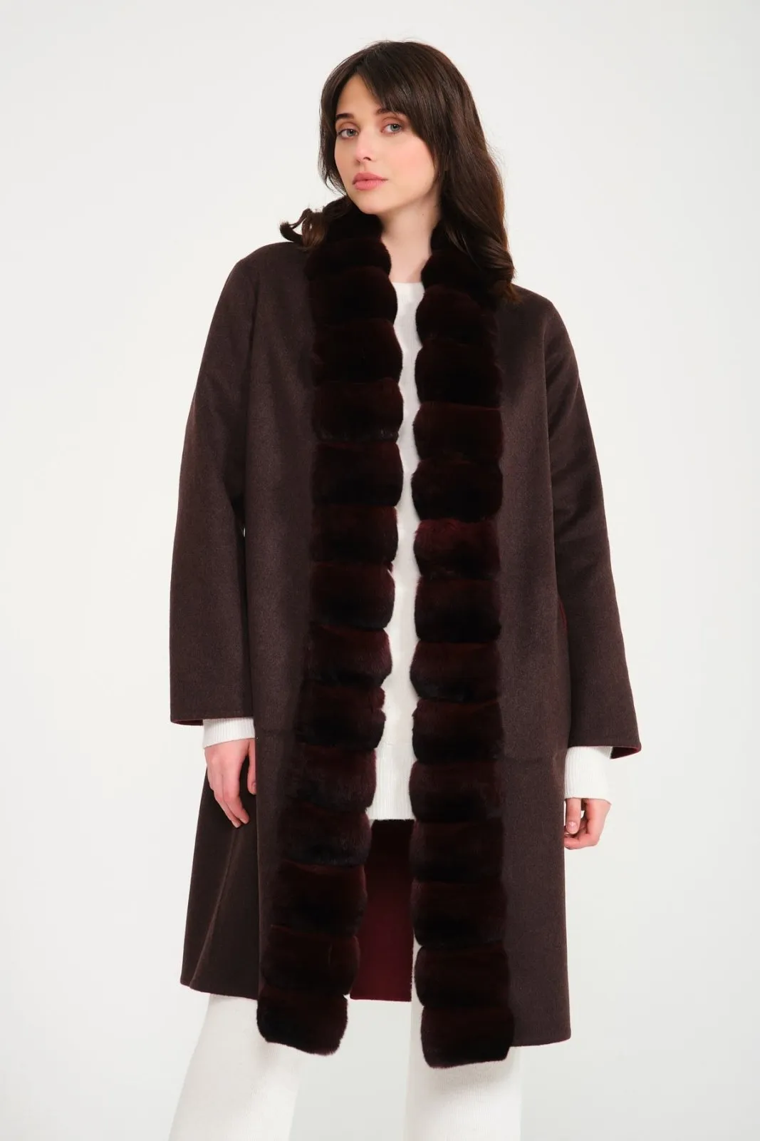 Double Face Long Cashmere and Wool Coat