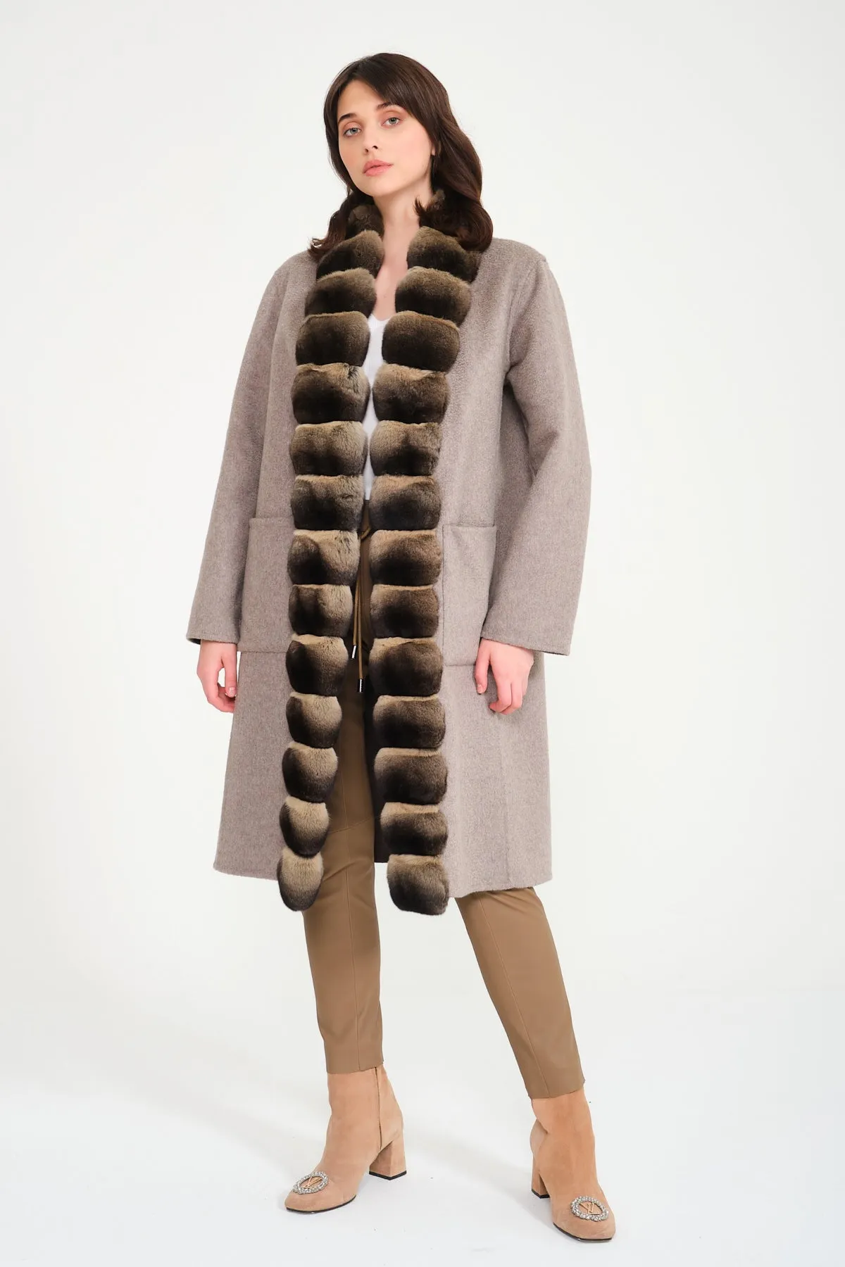 Double Face Long Cashmere and Wool Coat