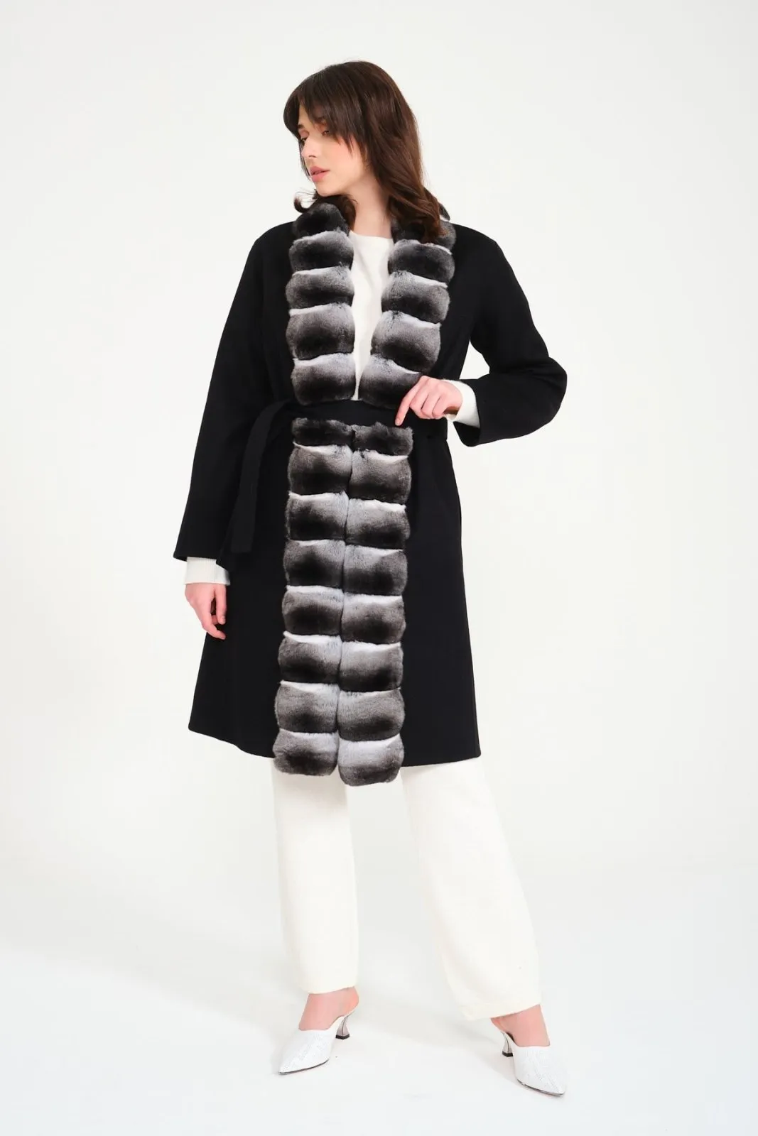 Double Face Long Cashmere and Wool Coat