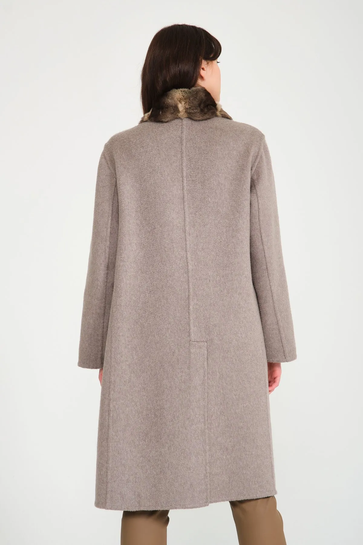 Double Face Long Cashmere and Wool Coat