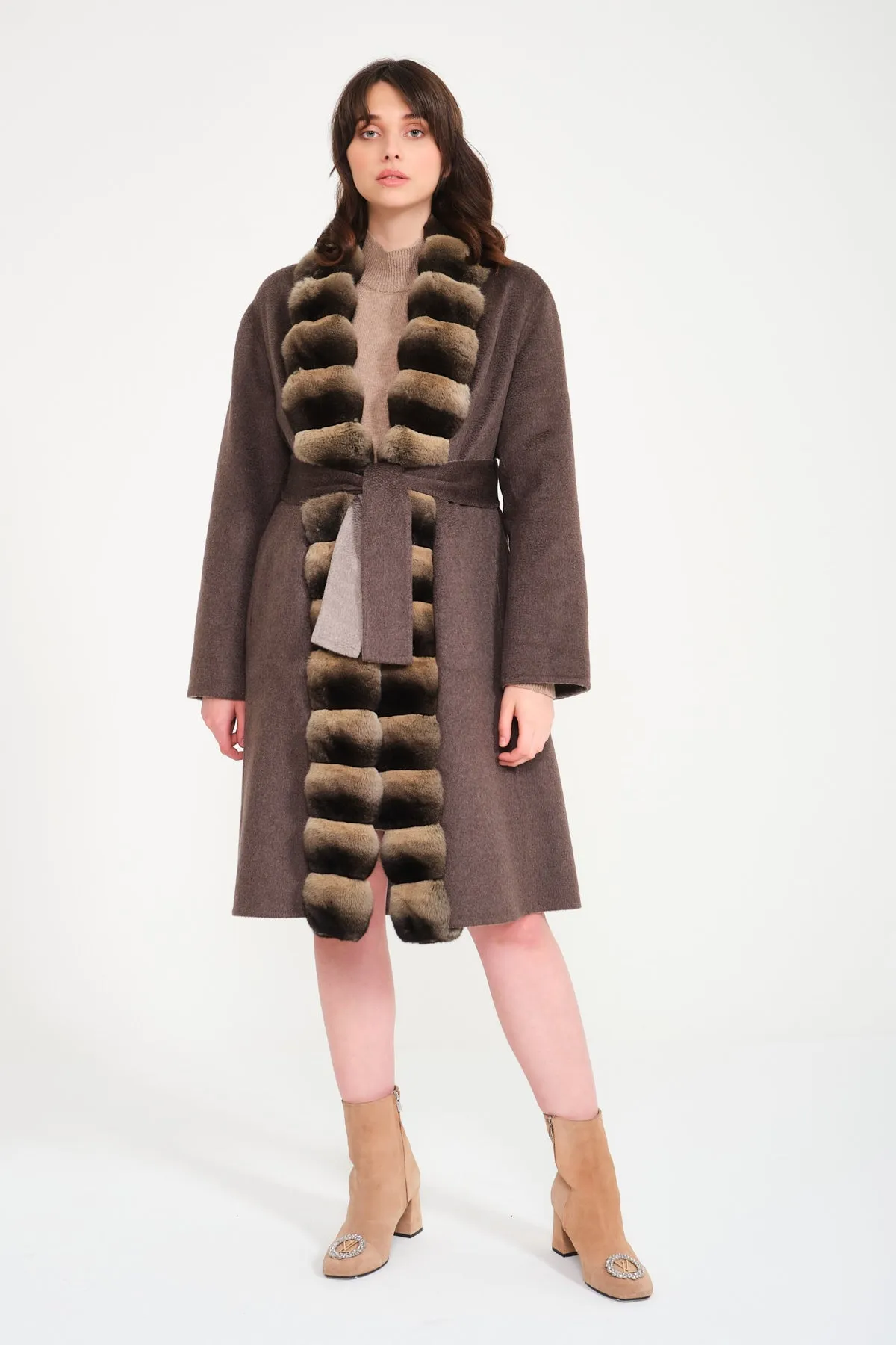 Double Face Long Cashmere and Wool Coat