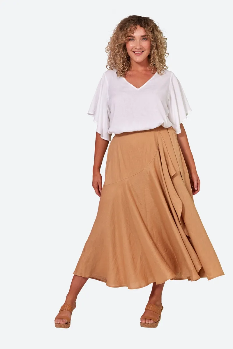 Eb & Ive - La Vie Wrap Skirt - Caramel