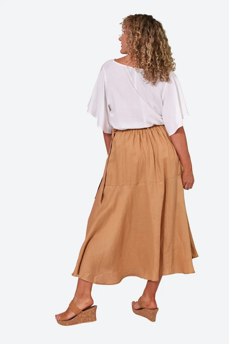 Eb & Ive - La Vie Wrap Skirt - Caramel