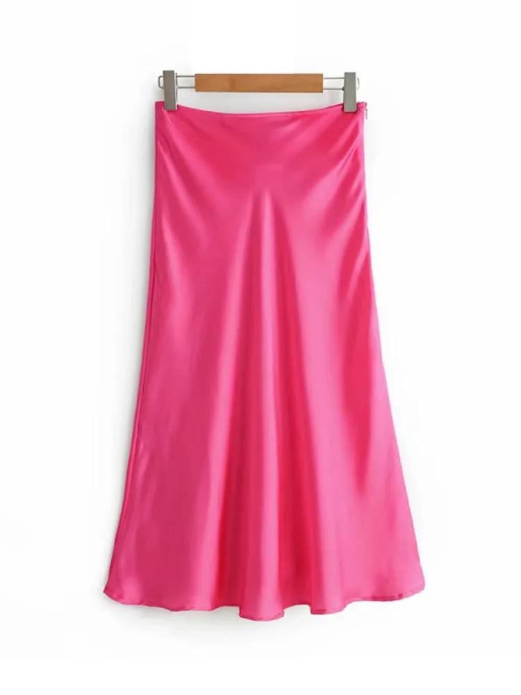 Elegant Pencil Skirt with Satin Finish for Stylish Women