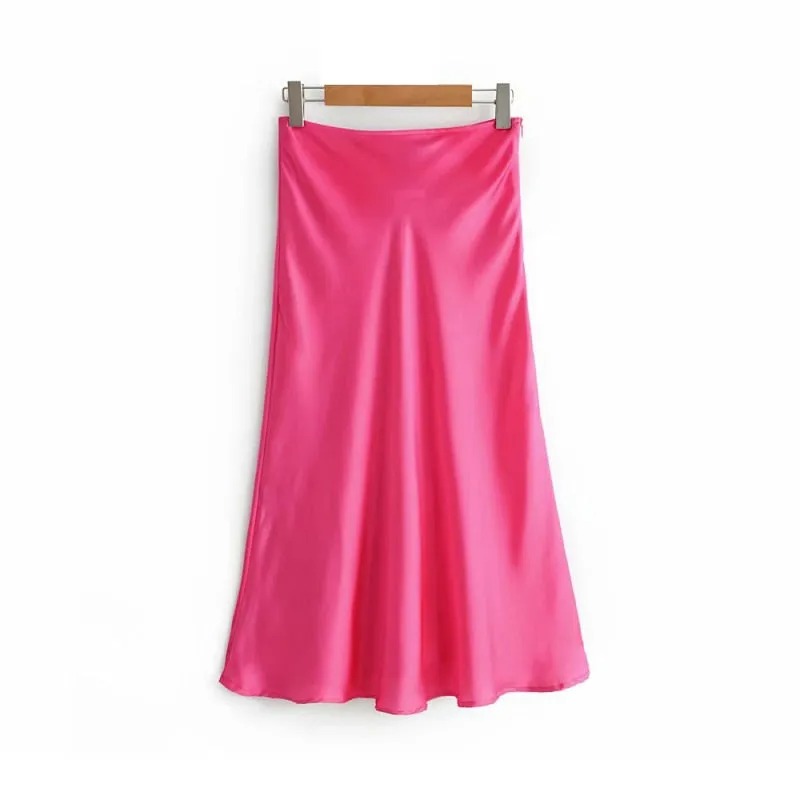 Elegant Pencil Skirt with Satin Finish for Stylish Women