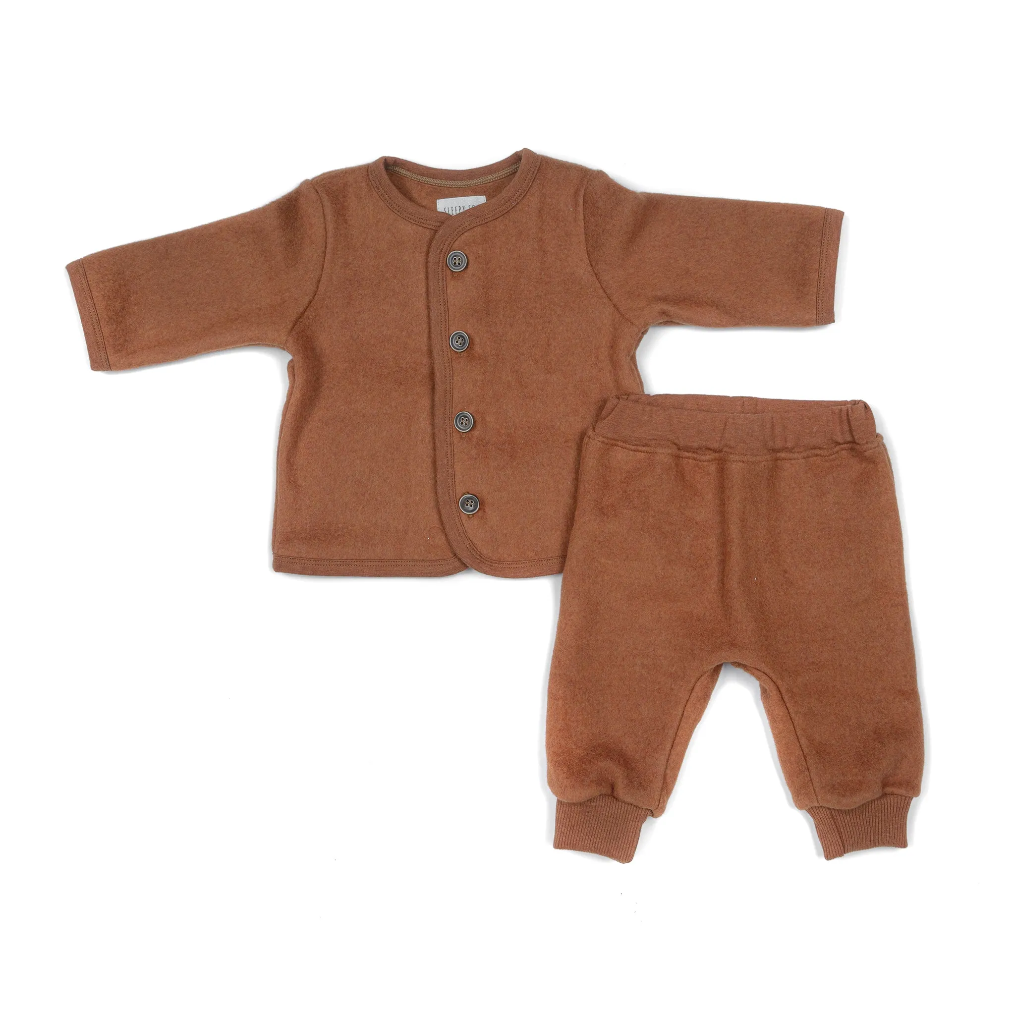 Fleece cardigan COPPER