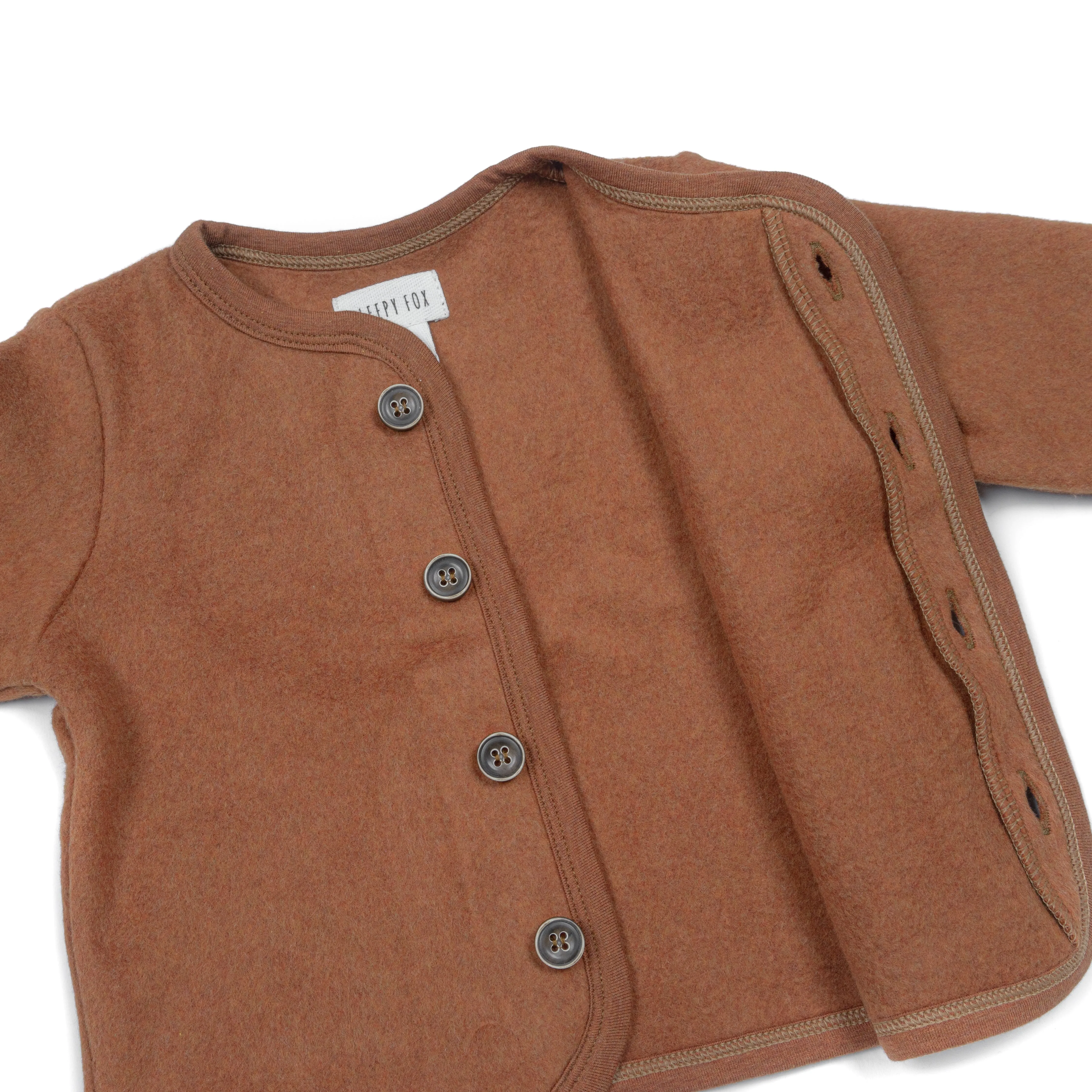 Fleece cardigan COPPER