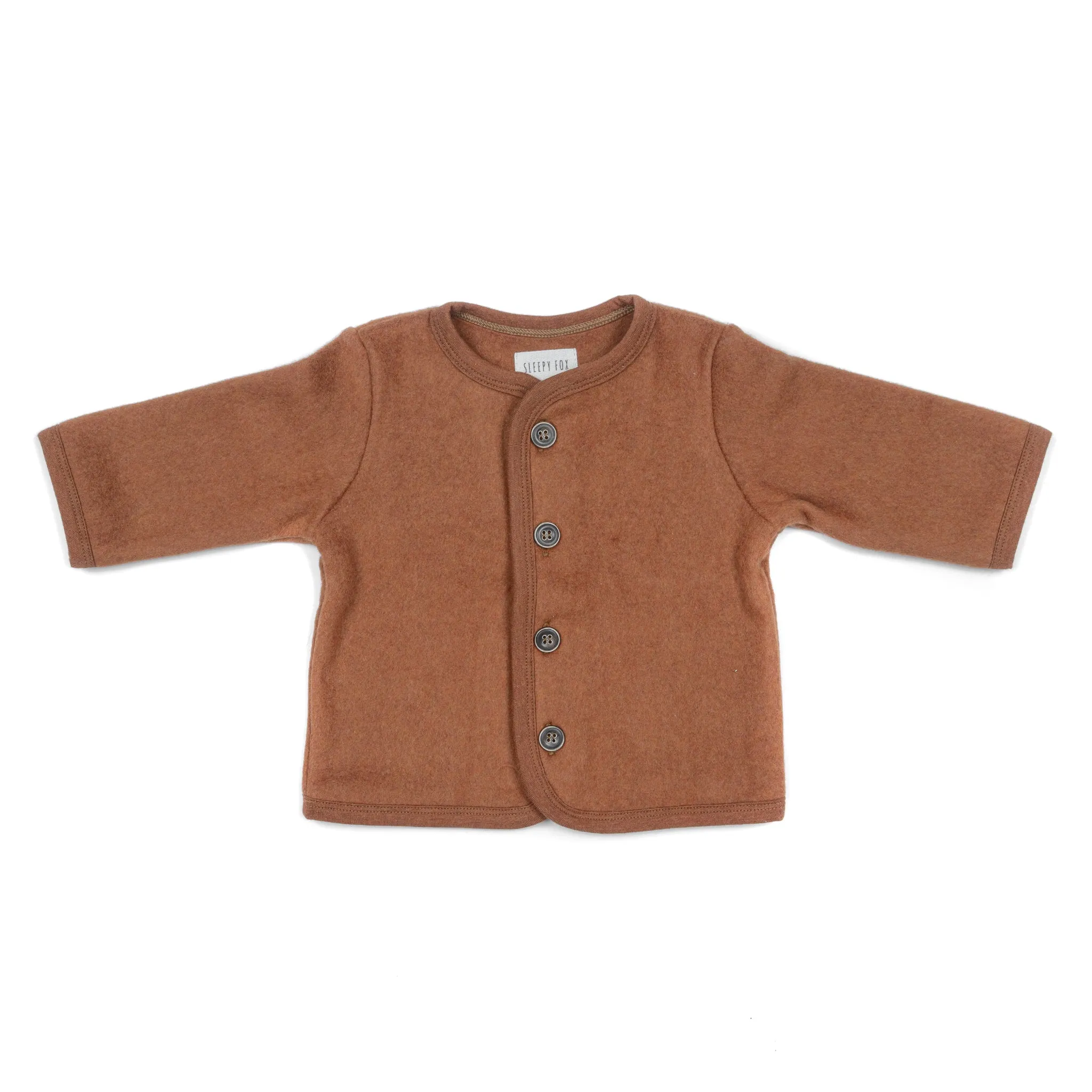 Fleece cardigan COPPER