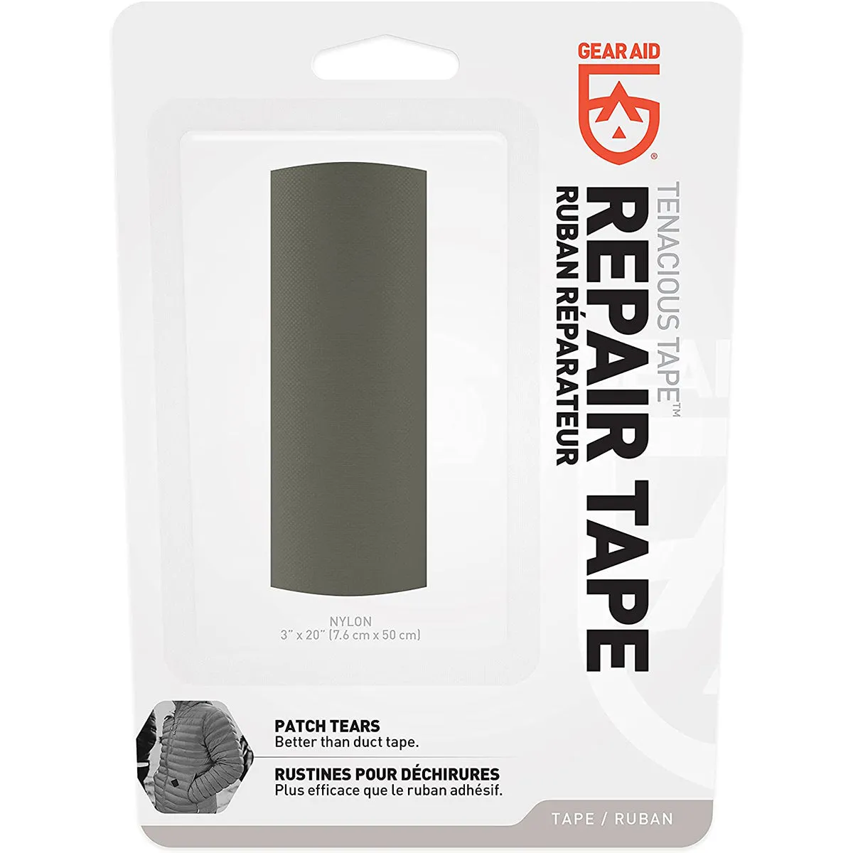 Gear Aid 3 Inch x 20 Inch Tenacious Tape Outdoor Gear Repair Tape - OD Green Nylon