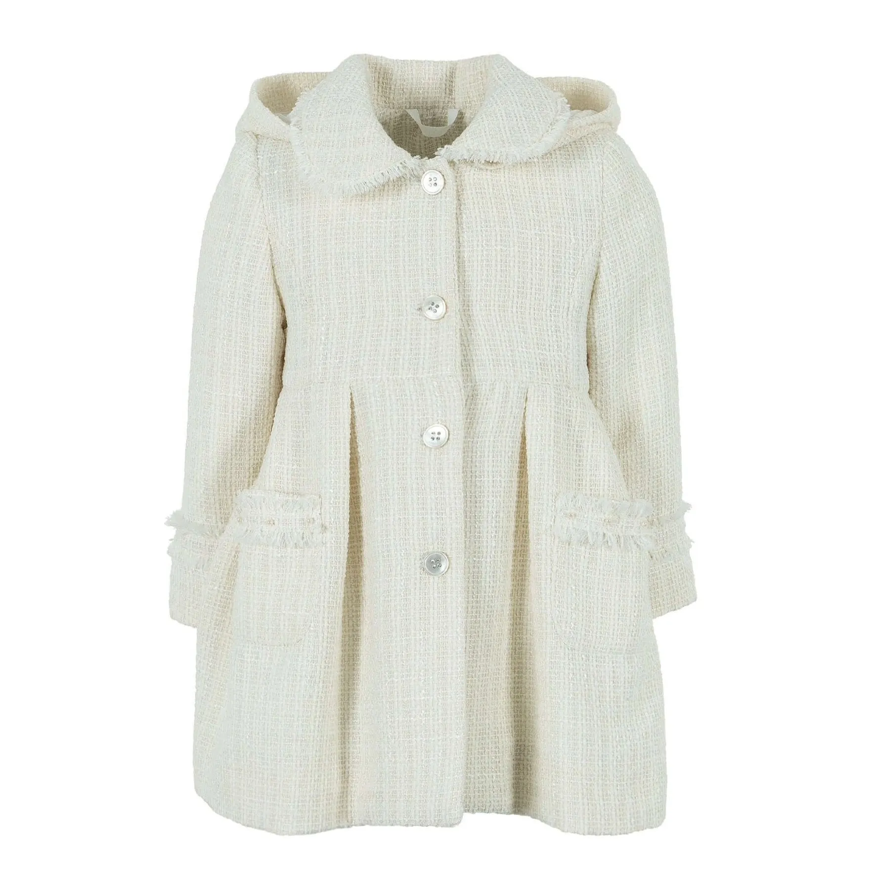 Girls Off White Overcoat