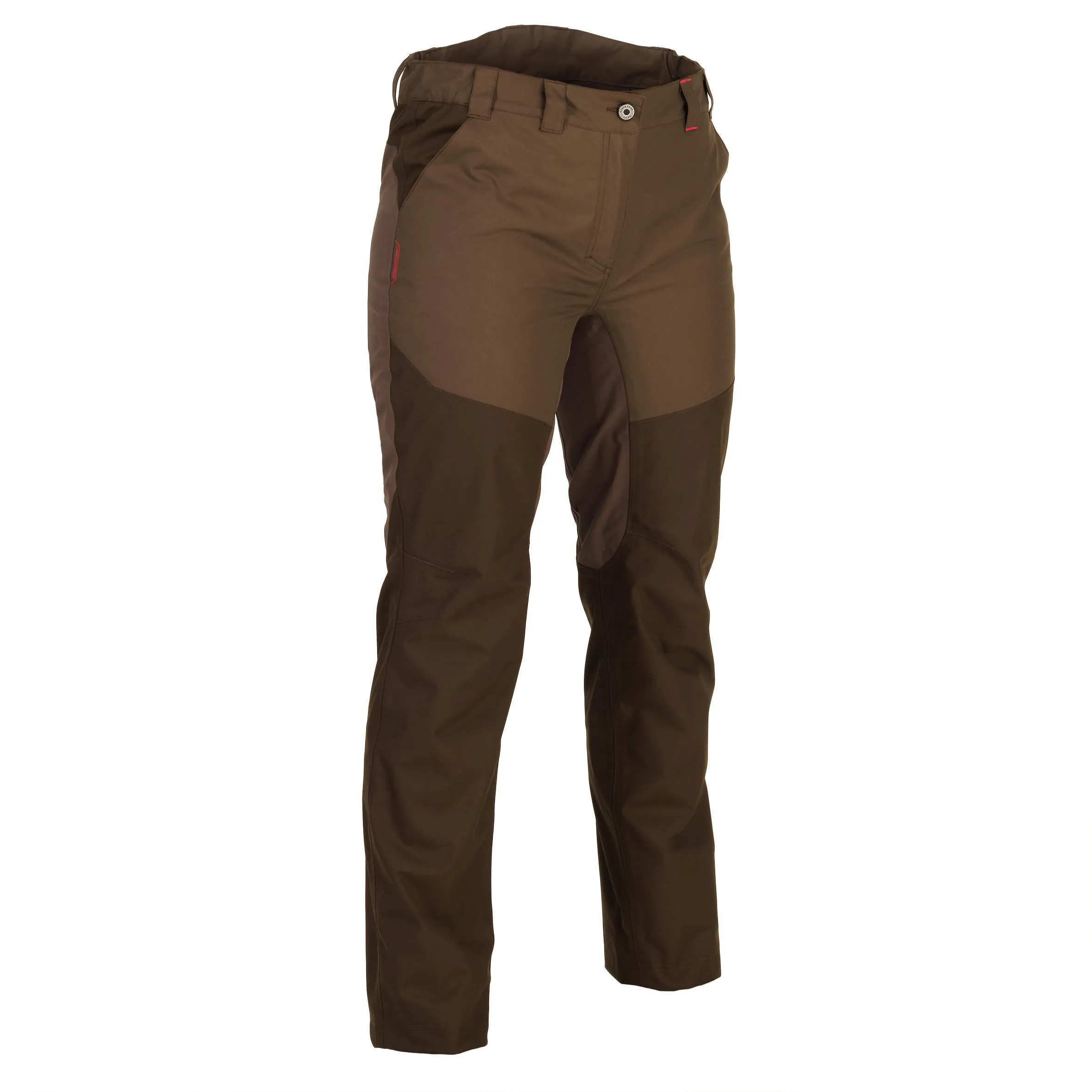 Hunting trousers / raincoats 500 women's brown SOLOGNAC, coffee brown