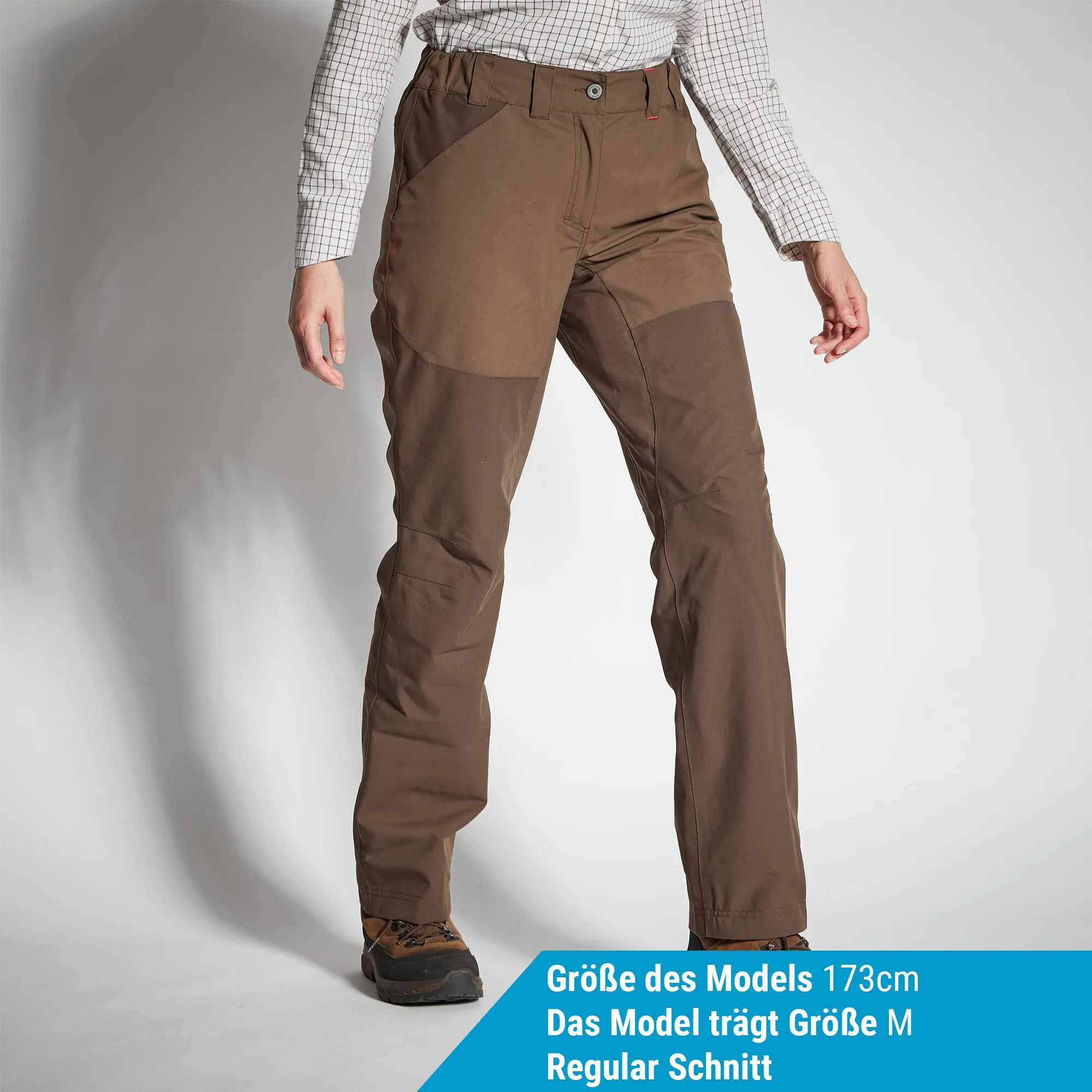 Hunting trousers / raincoats 500 women's brown SOLOGNAC, coffee brown