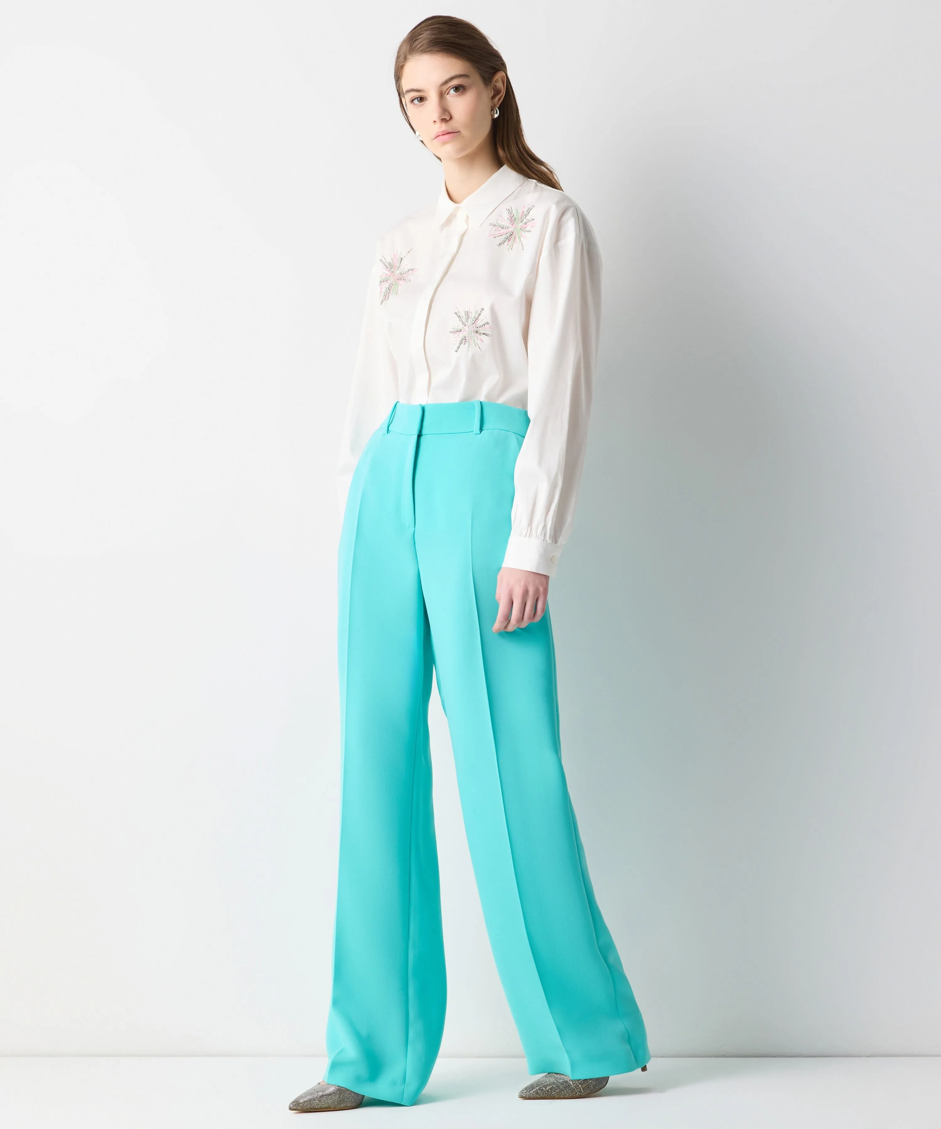 Ipekyol Wide Leg Fit Trousers Green