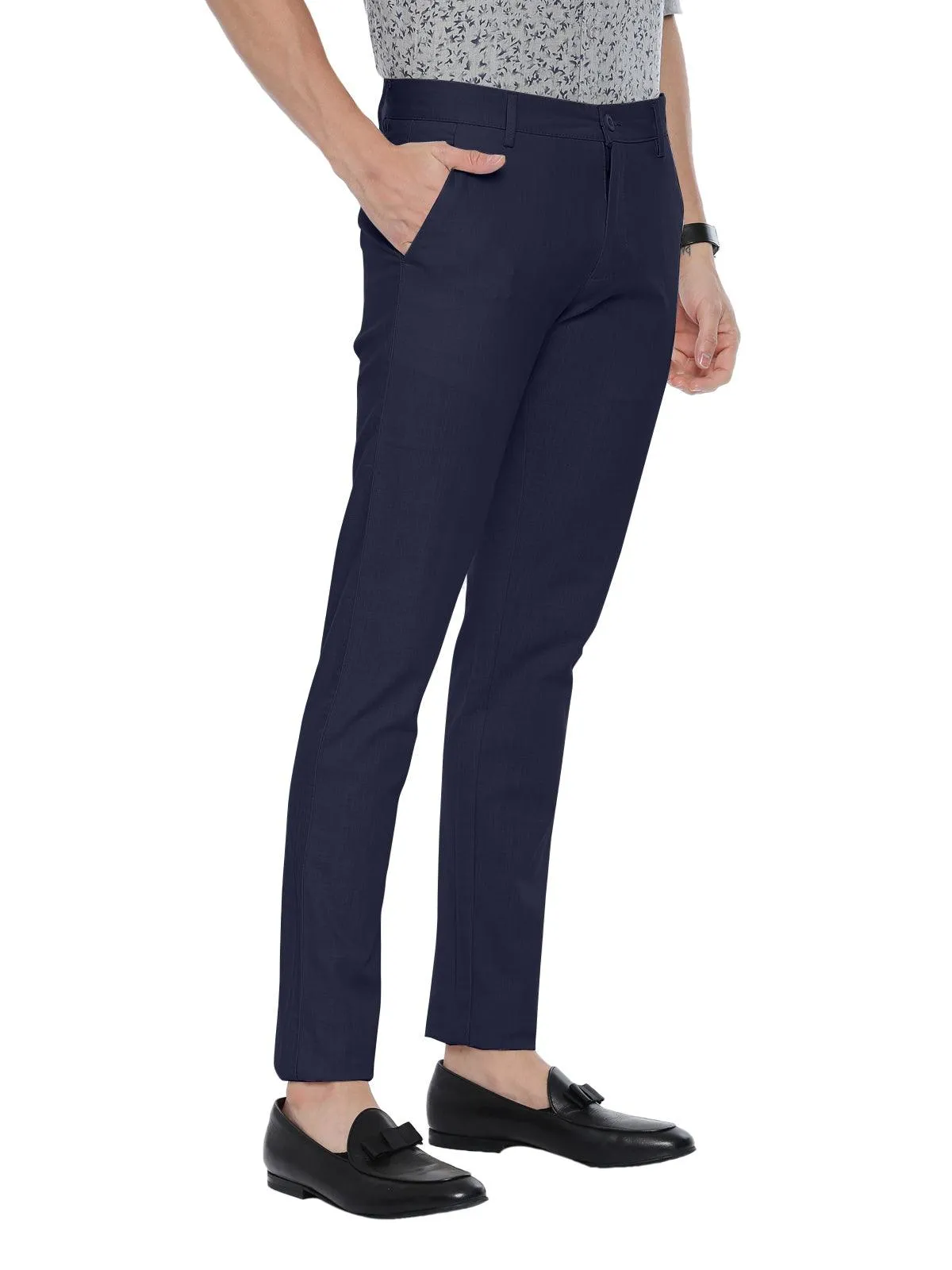 Kansas - Navy Blue Trouser For Men | Ariser