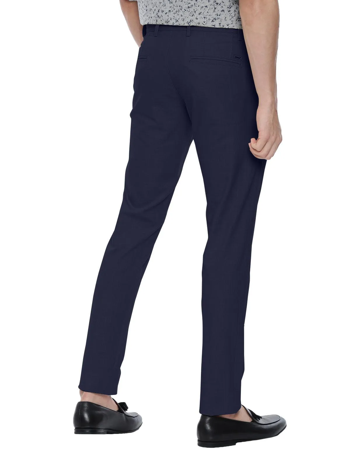 Kansas - Navy Blue Trouser For Men | Ariser