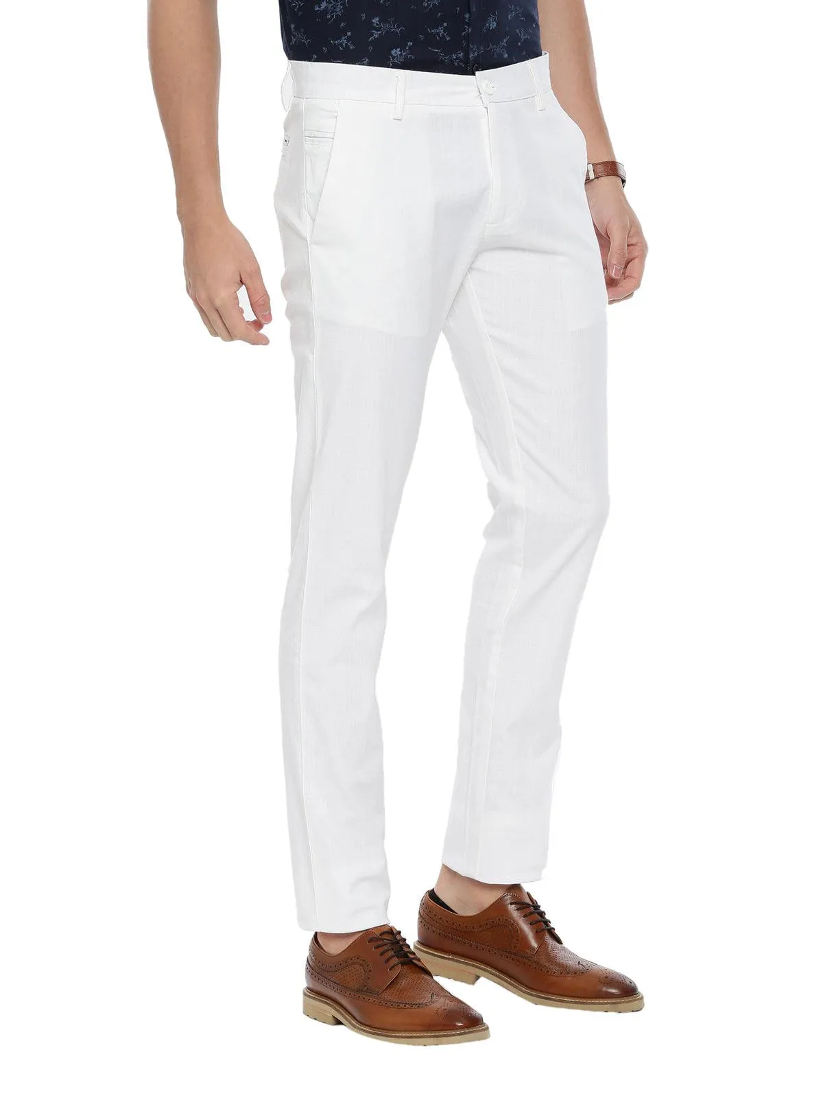 Kansas - White Trouser For Men | Ariser