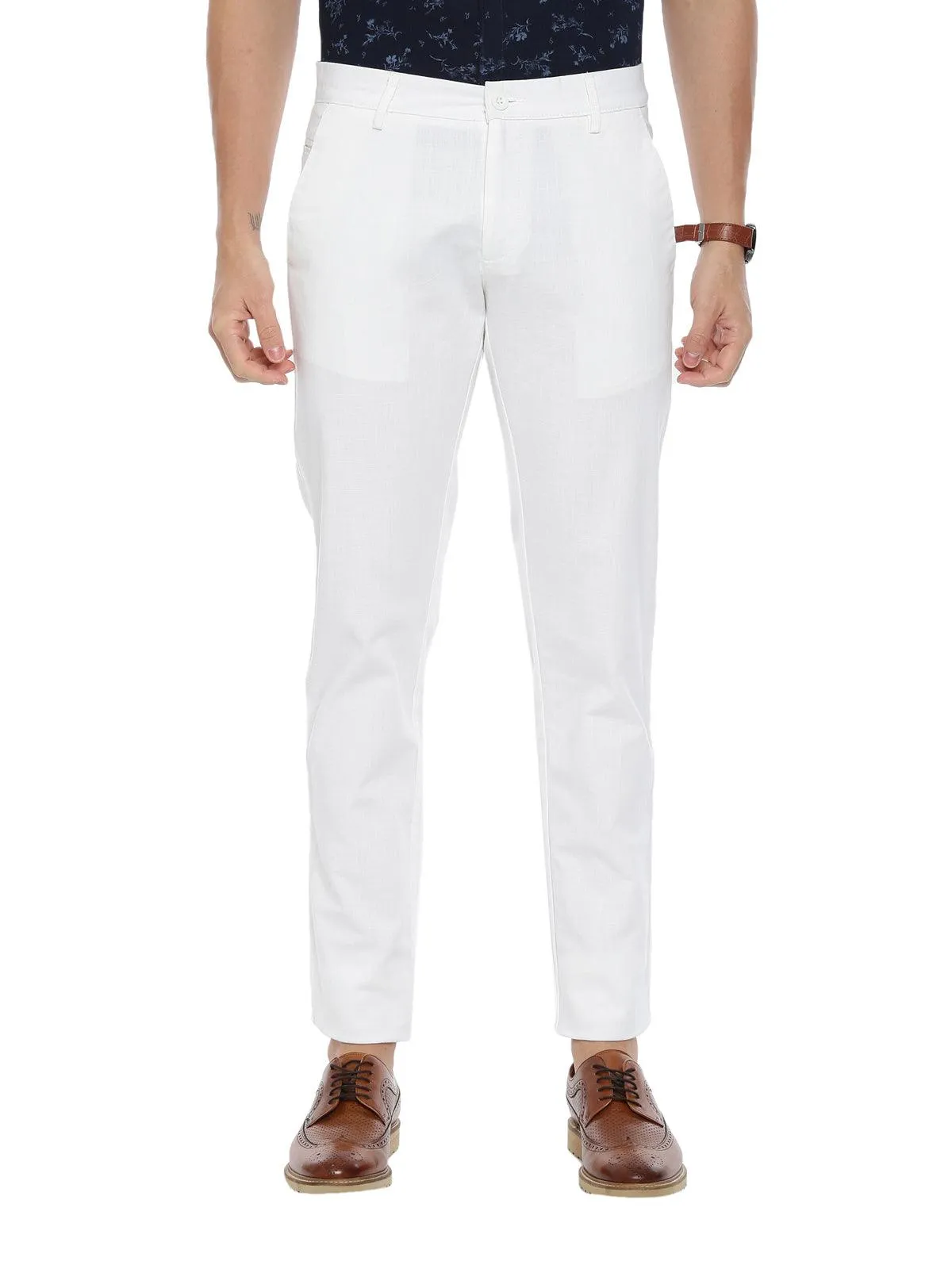 Kansas - White Trouser For Men | Ariser