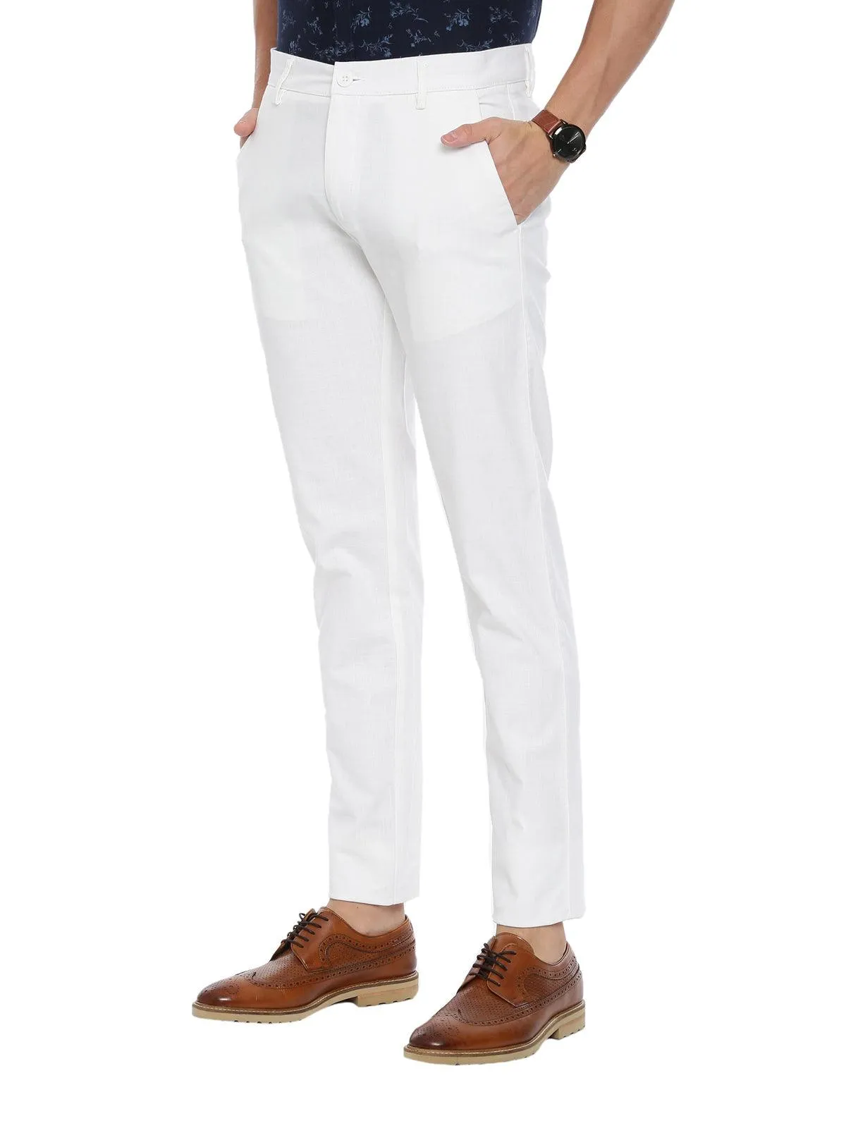 Kansas - White Trouser For Men | Ariser