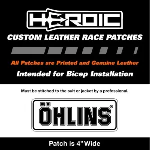 Leather Printed Patches - Ohlins Printed - White