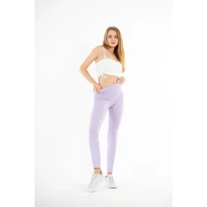 Lilac Cotton Jersey Leggings