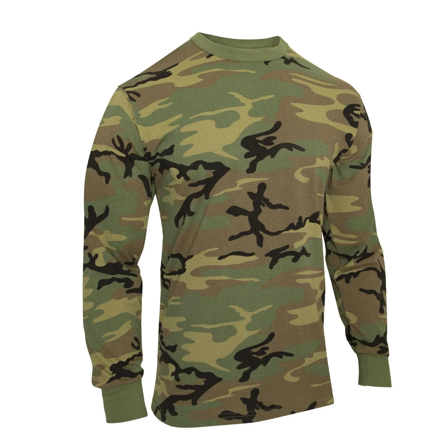 Long Sleeve Vintage T-Shirt - Woodland Camo