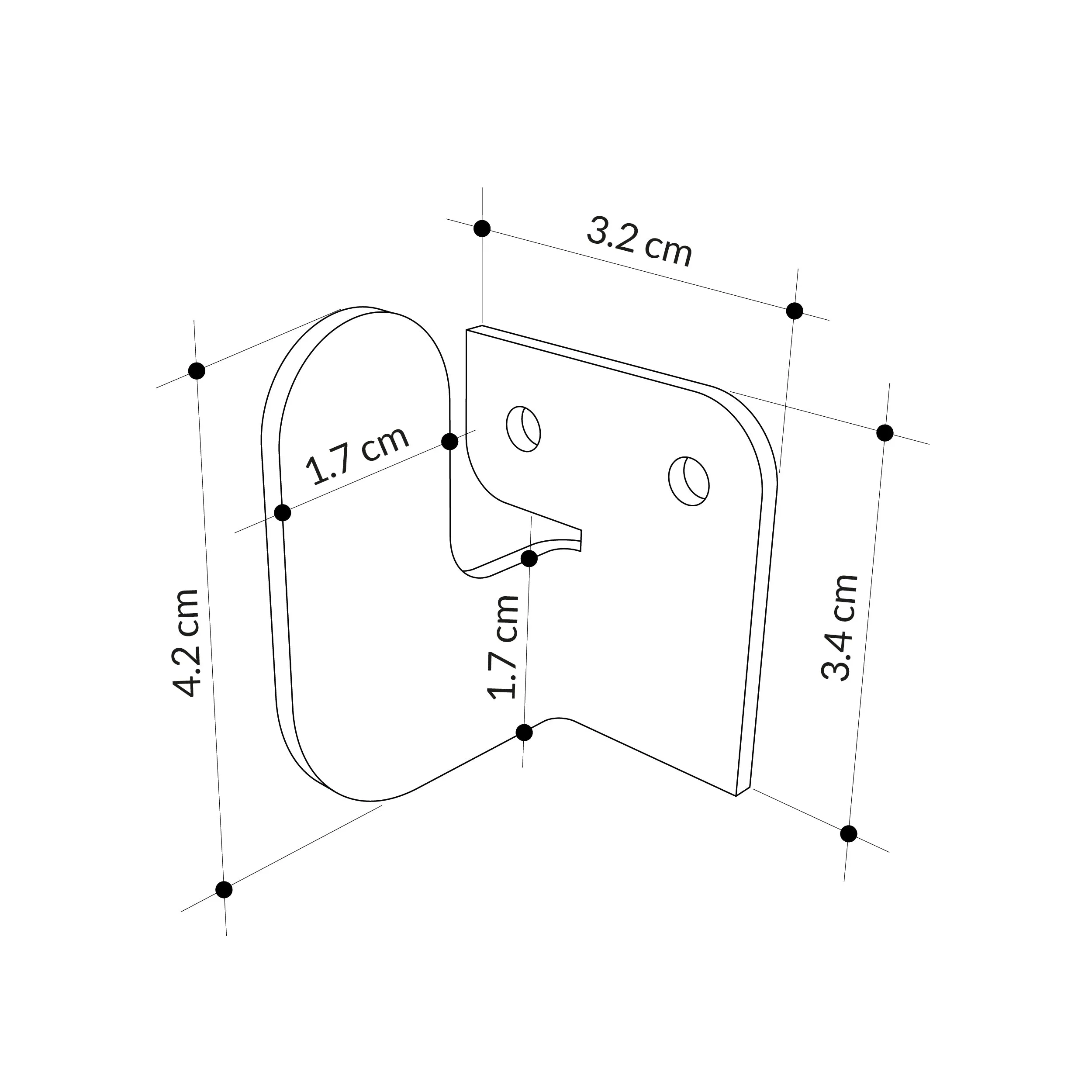 Luxa Modern Hook Multipurpose Versatile Metal Hanger Set Triple