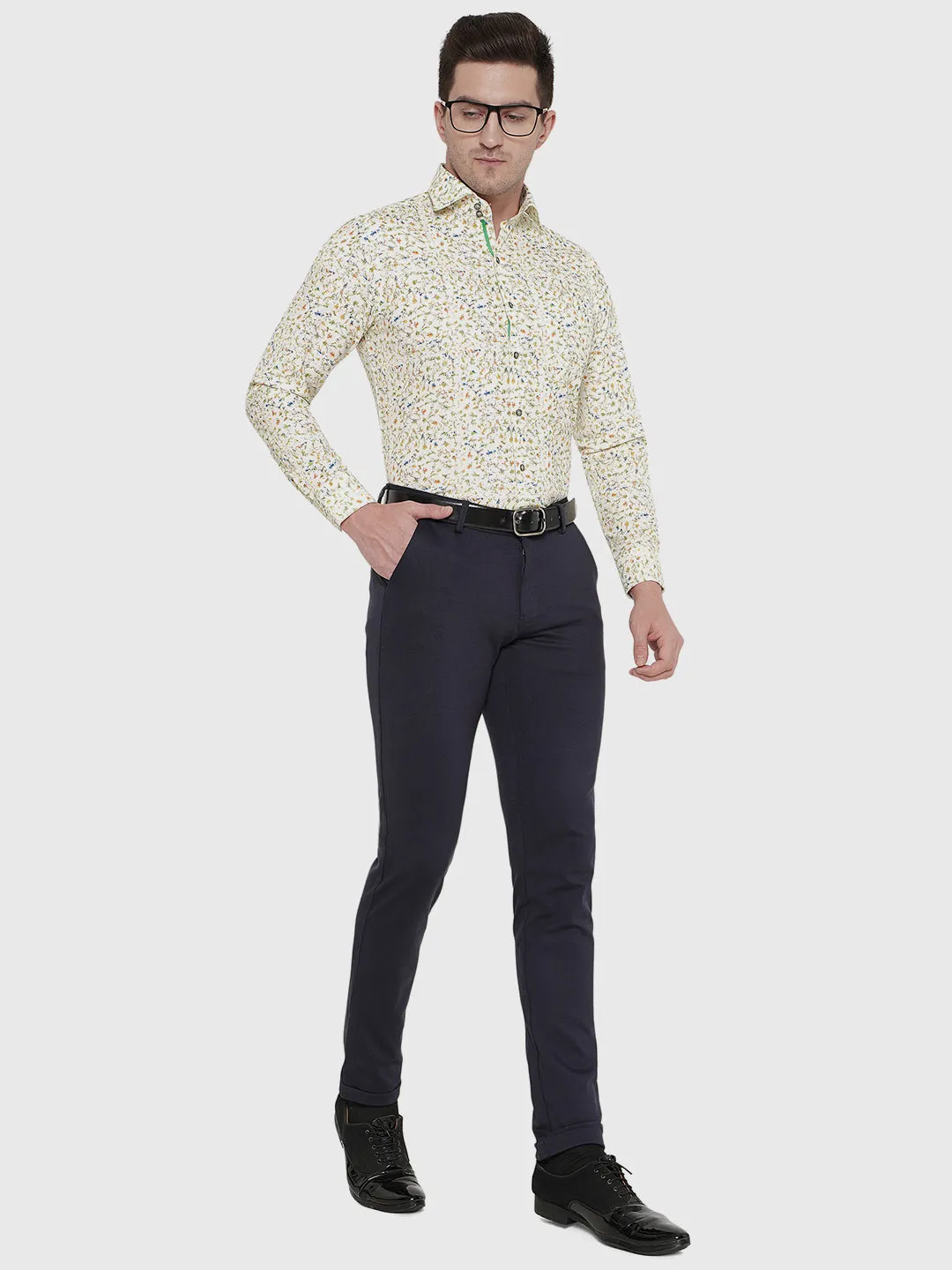 Multicolor Printed Slim Fit Party Wear Shirt | Greenfibre